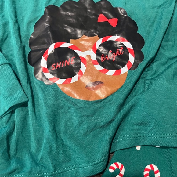 B.19 Green Kids Pajamas with Candy Cane Print bamboo - Picture 2 of 3